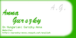 anna gurszky business card